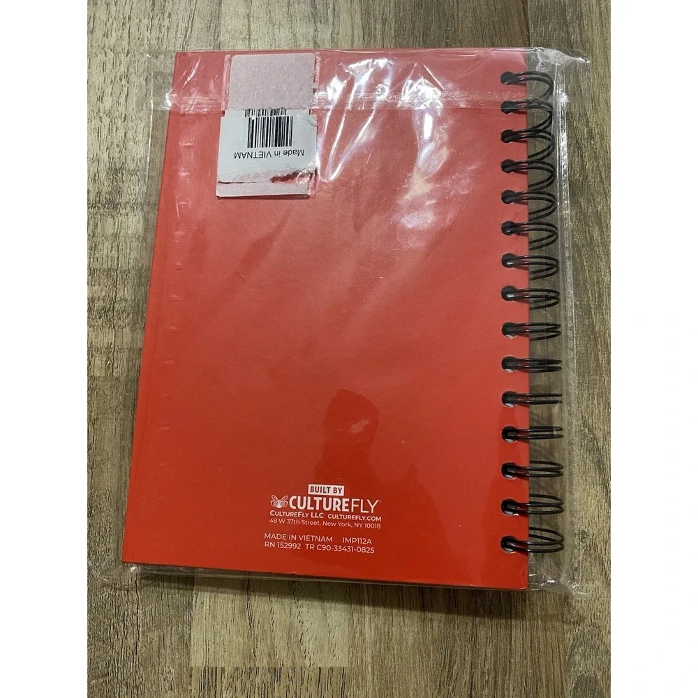 New Culturefly Red‎ Sweet Sayings Widget Spiral Journal Blank Lined Notebook